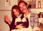 La autora con su padre