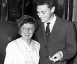 Junto a Edith Piaf, en los años 50